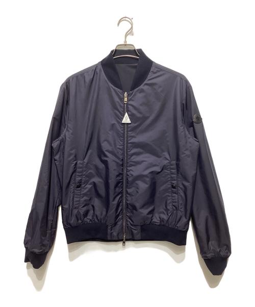 MONCLER（モンクレール）MONCLER (モンクレール) Moncler Long Sleeves Ribbed Collar Jacket ロングスリーブリブカラー リバーシブル ウール ナイロン ジャケット ネイビー サイズ:3の古着・服飾アイテム