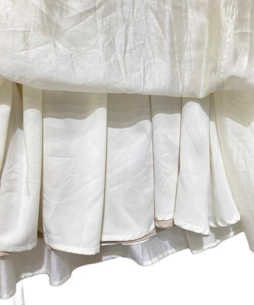 HER LIP TO（ハーリップトゥ）Her lip to (ハーリップトゥ) Asymmetry Tiered Skirt ホワイト サイズ:Sの古着・服飾アイテム