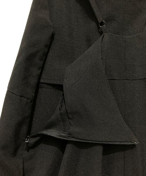 OMMO（オーエムエムオー）OMMO (オーエムエムオー) VOLUME HEM GATHER ALL IN ONE ボリュームヘムギャザーオールインワン ブラック サイズ:FREEの古着・服飾アイテム