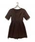 HER LIP TO (ハーリップトゥ) 半袖ワンピース ブラウン サイズ:S：7000円