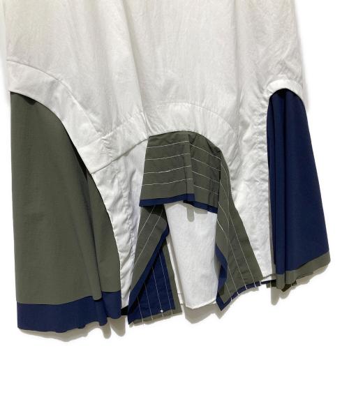 UN3D.（アンスリード）UN3D. (アンスリード) LAYER PARTS SK レイヤー パーツ スカート ホワイト サイズ:36の古着・服飾アイテム