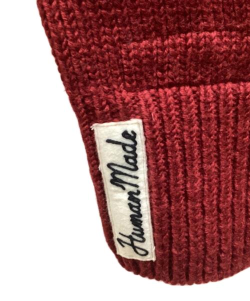 HUMAN MADE（ヒューマンメイド）HUMAN MADE (ヒューマンメイド) カウチンレタードニット レッド サイズ:Mの古着・服飾アイテム