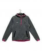 F.C.R.B.エフシーレアルブリストル）の古着「POLARTEC FLEECE HALF ZIP STAR HOODY ポーラーテックフリースハーフジップスターフーディー プルオーバーパーカー」｜グレー