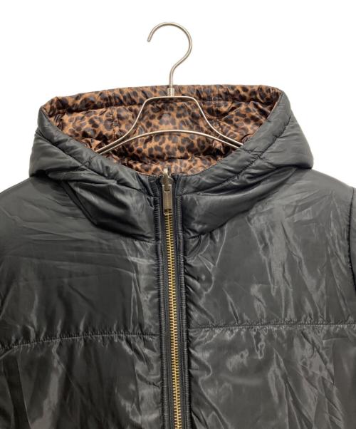 MICHAEL KORS（マイケル・コース）MICHAEL KORS (マイケル・コース) リバーシブルダウンジャケット ブラック×レオパード サイズ:Mの古着・服飾アイテム