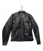 VANSONバンソン）の古着「Type B ライナー付きシングルライダースジャケット」｜ブラック