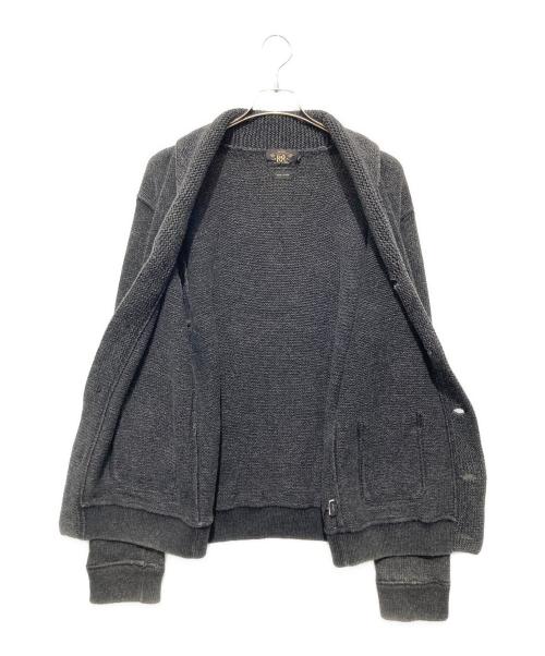 RRL（ダブルアールエル）RRL (ダブルアールエル) コットンショールカラーカーディガン グレー サイズ:Lの古着・服飾アイテム