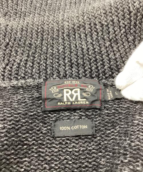 RRL（ダブルアールエル）RRL (ダブルアールエル) コットンショールカラーカーディガン グレー サイズ:Lの古着・服飾アイテム