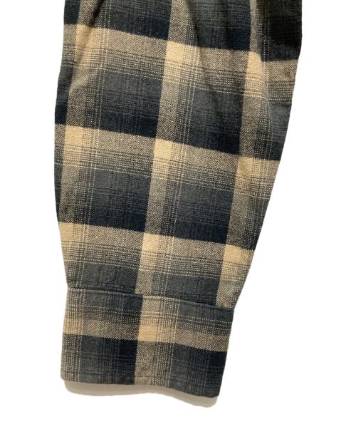 RRL（ダブルアールエル）RRL (ダブルアールエル) オンブレチェックネルシャツ ベージュ×ブラック サイズ:Mの古着・服飾アイテム