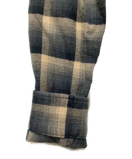 RRL（ダブルアールエル）RRL (ダブルアールエル) オンブレチェックネルシャツ ベージュ×ブラック サイズ:Mの古着・服飾アイテム