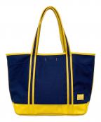 PORTER GIRLポーターガール）の古着「ボーイフレンドトートバッグ」｜ネイビー×イエロー