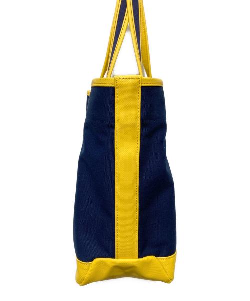 PORTER GIRL（ポーターガール）PORTER GIRL (ポーターガール) ボーイフレンドトートバッグ ネイビー×イエローの古着・服飾アイテム