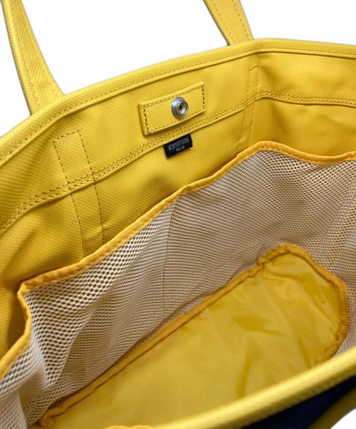 PORTER GIRL（ポーターガール）PORTER GIRL (ポーターガール) ボーイフレンドトートバッグ ネイビー×イエローの古着・服飾アイテム