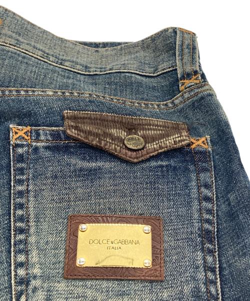 DOLCE & GABBANA（ドルチェ＆ガッバーナ）DOLCE & GABBANA (ドルチェ＆ガッバーナ) ダメージ加工デニムパンツ インディゴ サイズ:44の古着・服飾アイテム