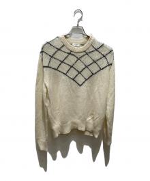 Saint Laurent Paris（サンローランパリ）の古着「インターシャパターンプルオーバー」｜ベージュ