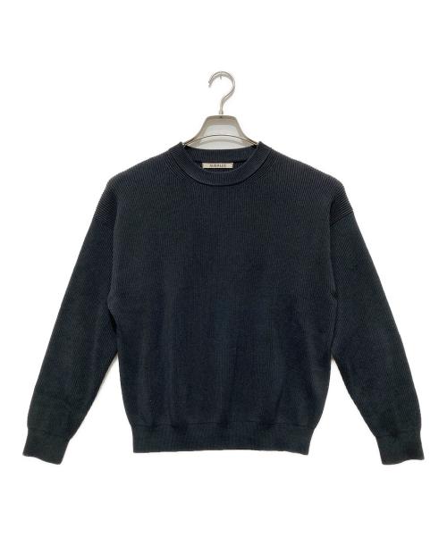AURALEE（オーラリー）AURALEE (オーラリー) SUPER HARD TWIST RIB KNIT P/O ブラックの古着・服飾アイテム