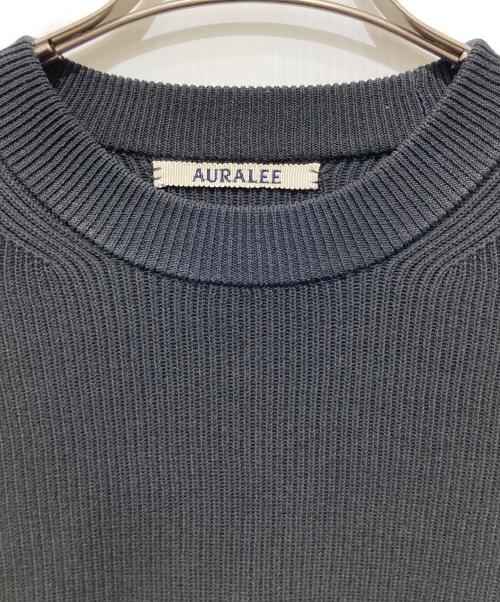 AURALEE（オーラリー）AURALEE (オーラリー) SUPER HARD TWIST RIB KNIT P/O ブラックの古着・服飾アイテム