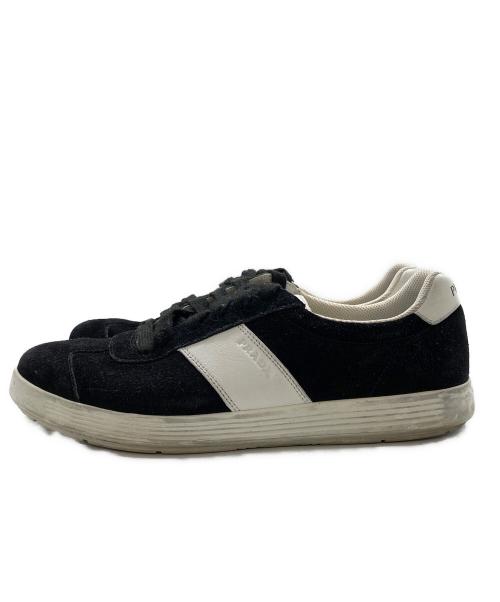 PRADA（プラダ）PRADA (プラダ) スウェードスニーカー ブラック サイズ:6の古着・服飾アイテム