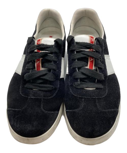 PRADA（プラダ）PRADA (プラダ) スウェードスニーカー ブラック サイズ:6の古着・服飾アイテム