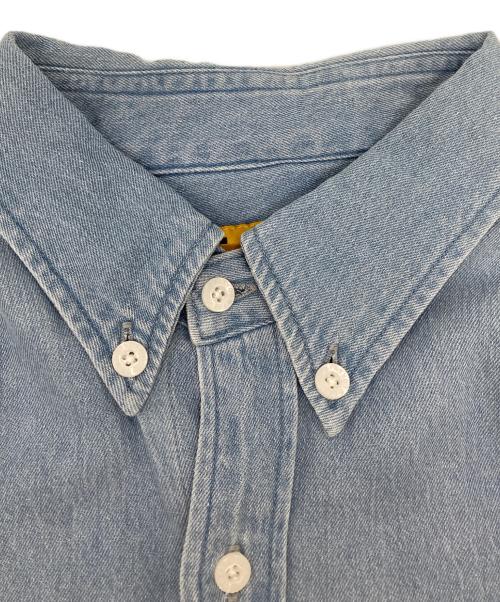 FAT（エフエーティー）FAT (エフエーティー) 蜂刺繍 ボタンダウン デニムシャツ ブルー サイズ:FATの古着・服飾アイテム