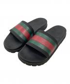 GUCCIグッチ）の古着「シェリーラインスライドサンダル」｜ブラック