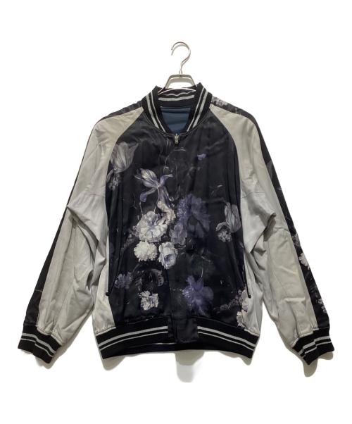 LAD MUSICIAN（ラッドミュージシャン）LAD MUSICIAN (ラッドミュージシャン) R/C SATIN REVERSIBLE BLOUSON リバーシブルブルゾン スカジャン グレー×ネイビー サイズ:44の古着・服飾アイテム