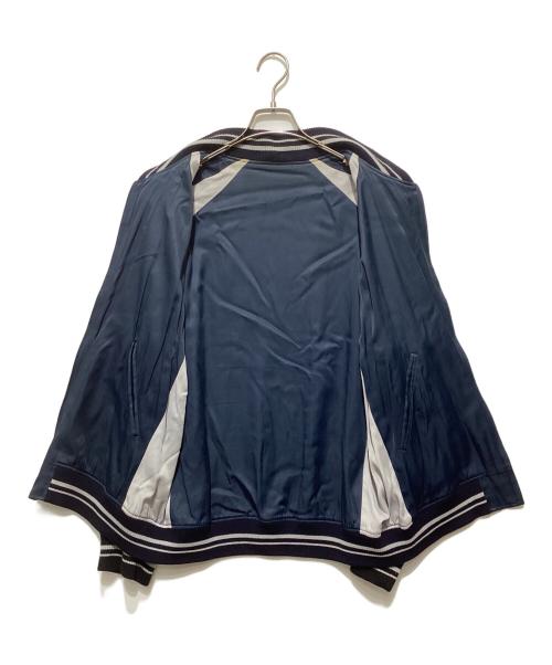 LAD MUSICIAN（ラッドミュージシャン）LAD MUSICIAN (ラッドミュージシャン) R/C SATIN REVERSIBLE BLOUSON リバーシブルブルゾン スカジャン グレー×ネイビー サイズ:44の古着・服飾アイテム