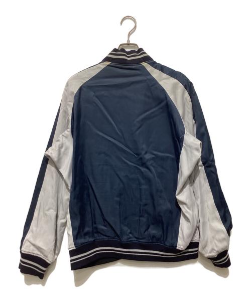 LAD MUSICIAN（ラッドミュージシャン）LAD MUSICIAN (ラッドミュージシャン) R/C SATIN REVERSIBLE BLOUSON リバーシブルブルゾン スカジャン グレー×ネイビー サイズ:44の古着・服飾アイテム