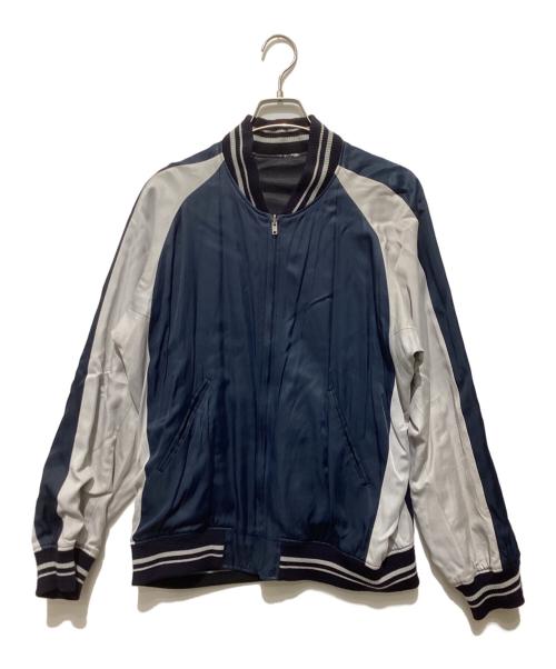 LAD MUSICIAN（ラッドミュージシャン）LAD MUSICIAN (ラッドミュージシャン) R/C SATIN REVERSIBLE BLOUSON リバーシブルブルゾン スカジャン グレー×ネイビー サイズ:44の古着・服飾アイテム