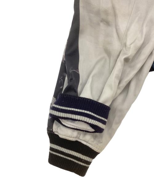 LAD MUSICIAN（ラッドミュージシャン）LAD MUSICIAN (ラッドミュージシャン) R/C SATIN REVERSIBLE BLOUSON リバーシブルブルゾン スカジャン グレー×ネイビー サイズ:44の古着・服飾アイテム