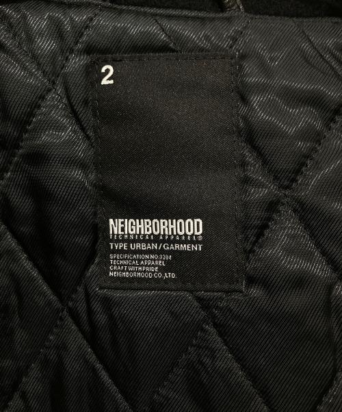 NEIGHBORHOOD（ネイバーフッド）NEIGHBORHOOD (ネイバーフッド) レザースリーブライダースジャケット ブラック サイズ:Mの古着・服飾アイテム