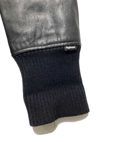 NEIGHBORHOOD（ネイバーフッド）NEIGHBORHOOD (ネイバーフッド) レザースリーブライダースジャケット ブラック サイズ:Mの古着・服飾アイテム