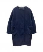 COGTHEBIGSMOKEコグザビッグスモーク）の古着「EMILY ROUND NECK COAT エミリーラウンドネックコート」｜ネイビー