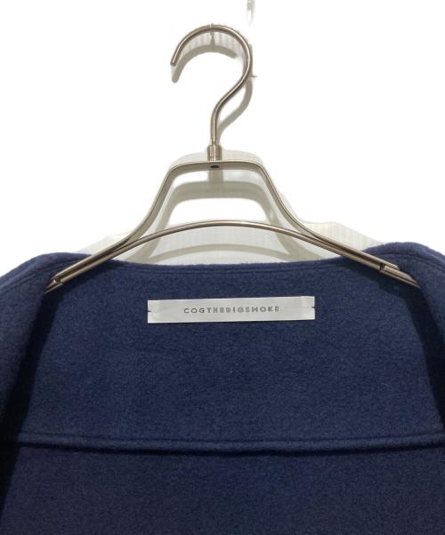 COGTHEBIGSMOKE（コグザビッグスモーク）COGTHEBIGSMOKE (コグザビッグスモーク) EMILY ROUND NECK COAT エミリーラウンドネックコート ネイビー サイズ:Sの古着・服飾アイテム