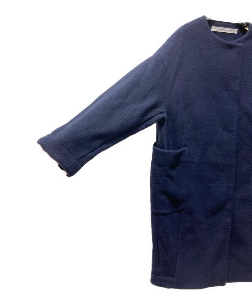 COGTHEBIGSMOKE（コグザビッグスモーク）COGTHEBIGSMOKE (コグザビッグスモーク) EMILY ROUND NECK COAT エミリーラウンドネックコート ネイビー サイズ:Sの古着・服飾アイテム