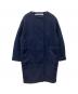 COGTHEBIGSMOKE（コグザビッグスモーク）の古着「EMILY ROUND NECK COAT エミリーラウンドネックコート」｜ネイビー