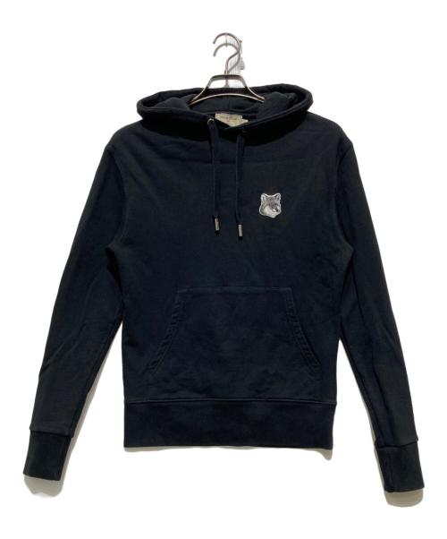 maison kitsune（メゾンキツネ）maison kitsune (メゾンキツネ) フォックスヘッドパッチパーカー ブラック サイズ:XSの古着・服飾アイテム