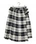O'NEIL OF DUBLIN（オニールオブダブリン）の古着「リネンラップスカート」｜ホワイト×ブラック