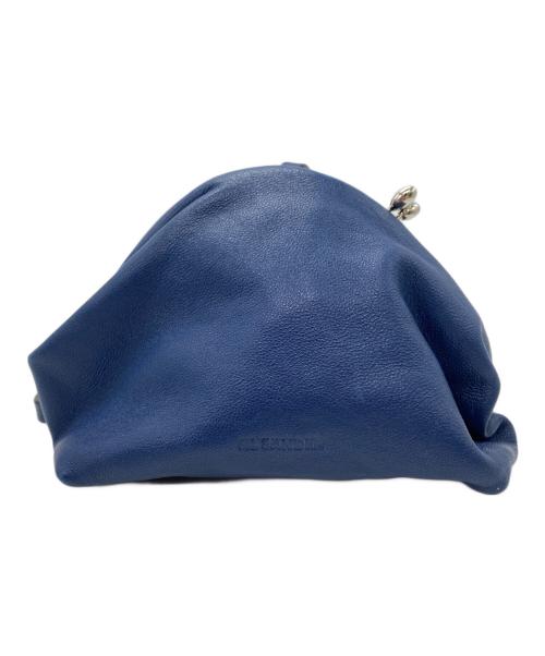JIL SANDER（ジルサンダー）JIL SANDER (ジルサンダー) がま口ショルダーポーチ ブルーの古着・服飾アイテム