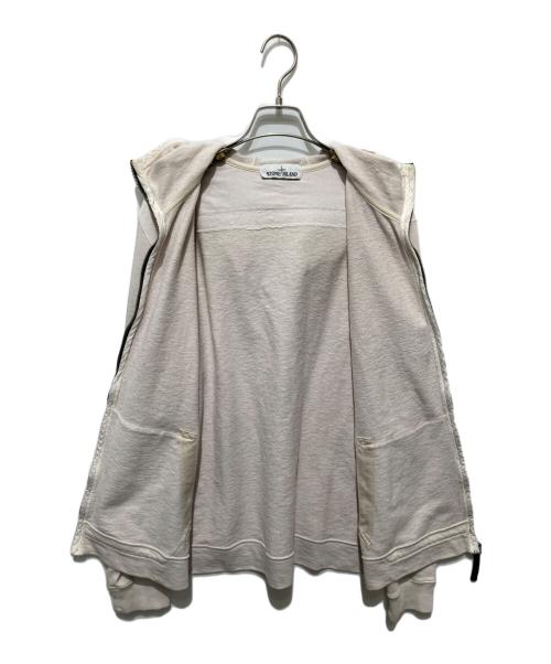 STONE ISLAND（ストーンアイランド）STONE ISLAND (ストーンアイランド) ZIP UP HOODIE オーバーダイ加工 ジップパーカー ライトピンク サイズ:Lの古着・服飾アイテム