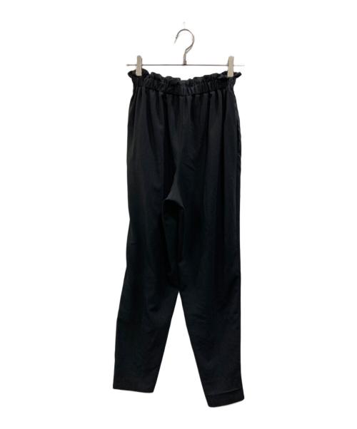 ENFOLD（エンフォルド）ENFOLD (エンフォルド) PEライトジョーゼット フロントギャザーゴムTROUSERS ブラック サイズ:36の古着・服飾アイテム