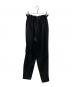 ENFOLD (エンフォルド) PEライトジョーゼット フロントギャザーゴムTROUSERS ブラック サイズ:36：6000円