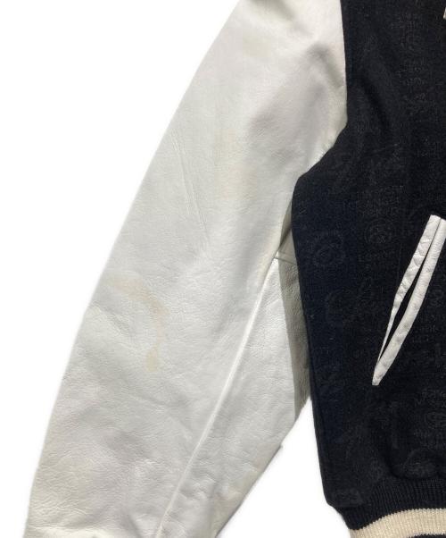 stussy（ステューシー）stussy (ステューシー) 25th Anniversary Varsity Jacket スタジャン ブラック×ホワイト サイズ:Lの古着・服飾アイテム