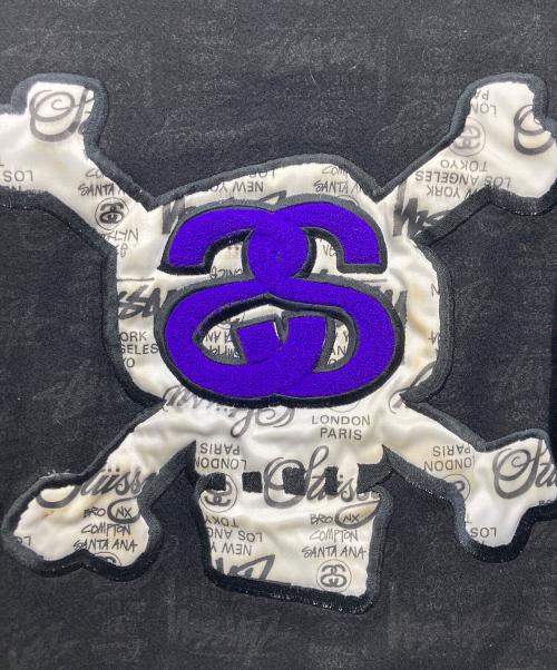 stussy（ステューシー）stussy (ステューシー) 25th Anniversary Varsity Jacket スタジャン ブラック×ホワイト サイズ:Lの古着・服飾アイテム