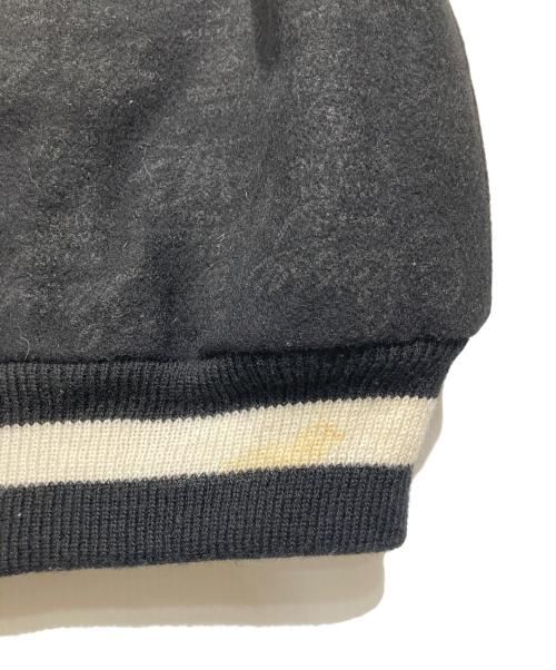 stussy（ステューシー）stussy (ステューシー) 25th Anniversary Varsity Jacket スタジャン ブラック×ホワイト サイズ:Lの古着・服飾アイテム