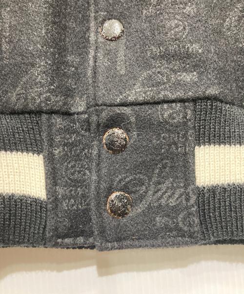 stussy（ステューシー）stussy (ステューシー) 25th Anniversary Varsity Jacket スタジャン ブラック×ホワイト サイズ:Lの古着・服飾アイテム