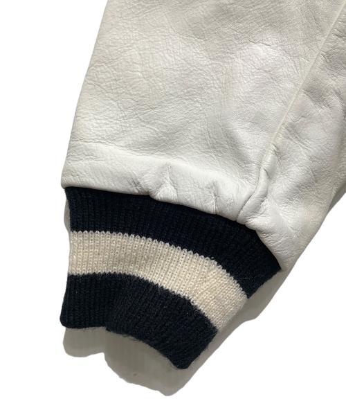 stussy（ステューシー）stussy (ステューシー) 25th Anniversary Varsity Jacket スタジャン ブラック×ホワイト サイズ:Lの古着・服飾アイテム