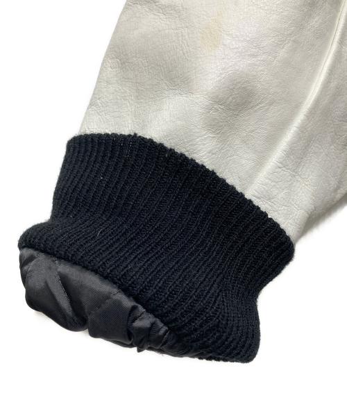 stussy（ステューシー）stussy (ステューシー) 25th Anniversary Varsity Jacket スタジャン ブラック×ホワイト サイズ:Lの古着・服飾アイテム