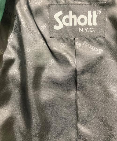 Schott（ショット）Schott (ショット) レザーライダースジャケット グリーン サイズ:Sの古着・服飾アイテム