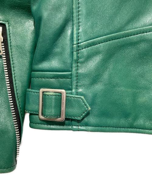 Schott（ショット）Schott (ショット) レザーライダースジャケット グリーン サイズ:Sの古着・服飾アイテム