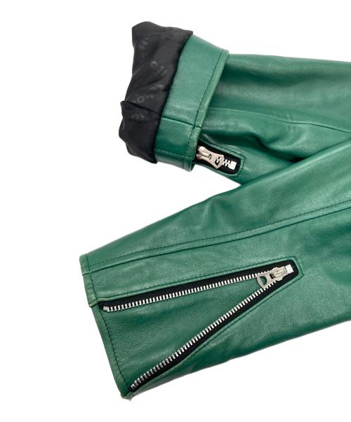 Schott（ショット）Schott (ショット) レザーライダースジャケット グリーン サイズ:Sの古着・服飾アイテム